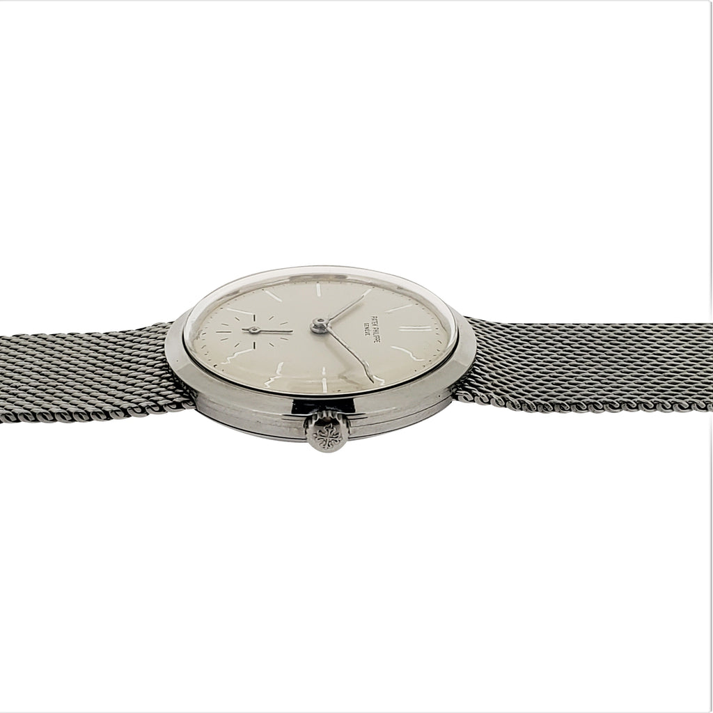Patek Philippe 3419/1A ; Vintage water resistant stainless steel Calatrava Watch circa 1960