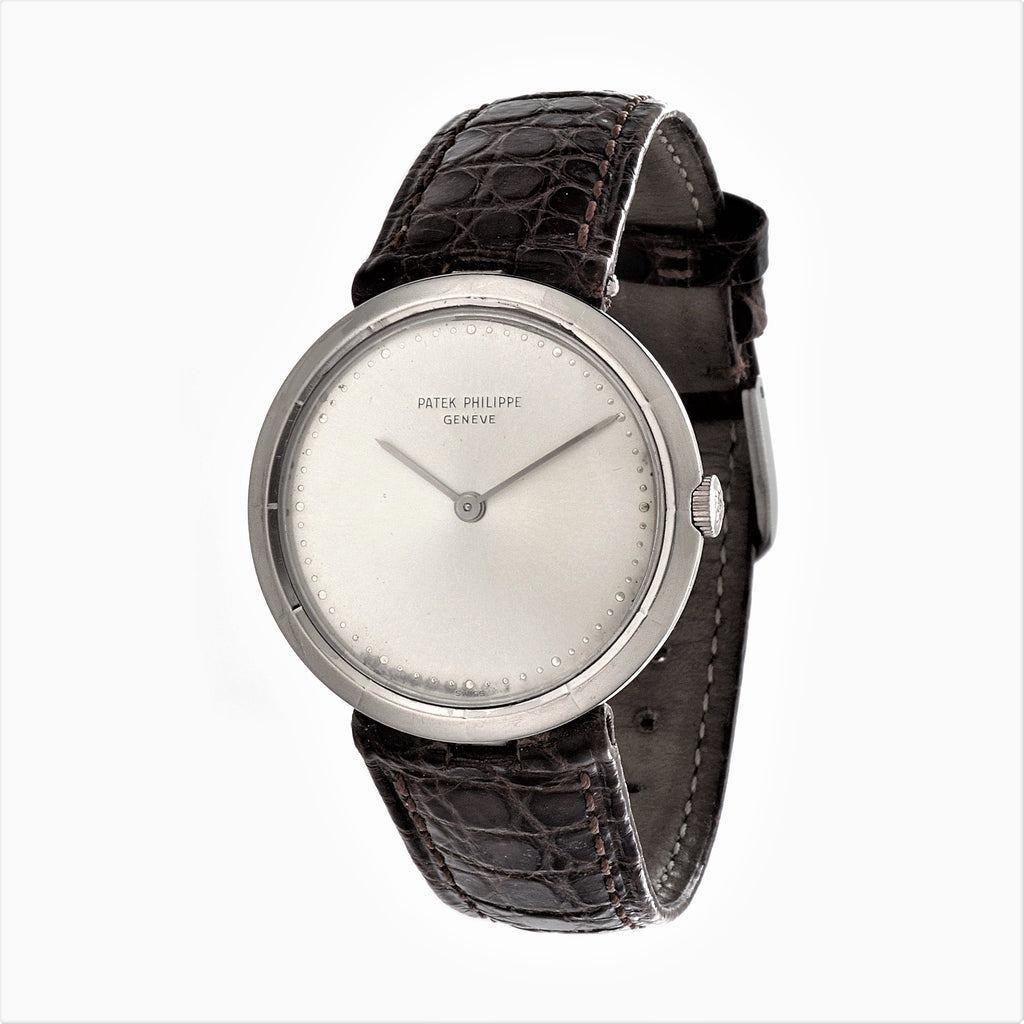 Patek Philippe 3459 Vintage 18K white gold extra thin 32 mm Calatrava;  Circa 1962