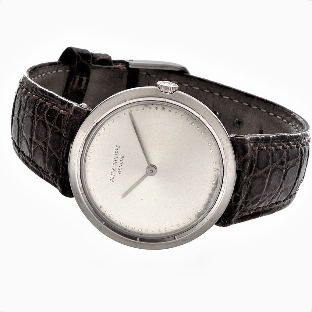 Patek Philippe 3459 Vintage 18K white gold extra thin 32 mm Calatrava;  Circa 1962