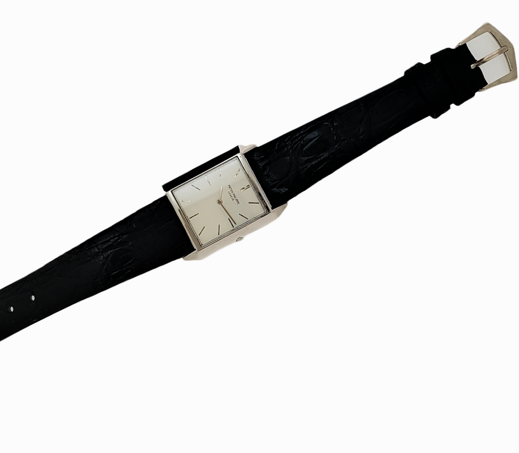 Patek Philippe 3491G Extra Thin Rectangular Dress Watch; Circa 1965-66