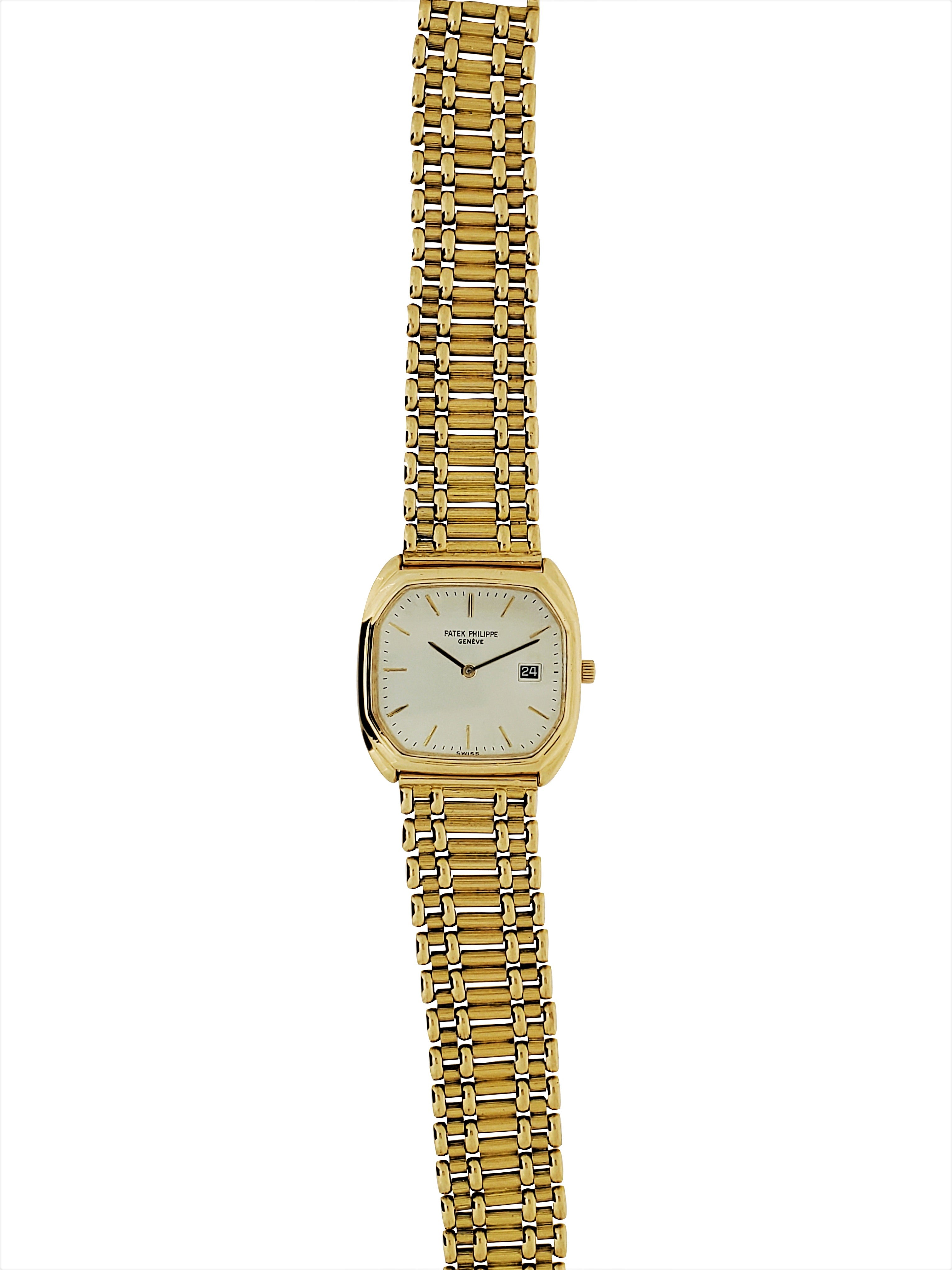 Patek Philippe 3761J Vintage Mid size Unisex Quartz Cushion Bracelet w PatekMonger