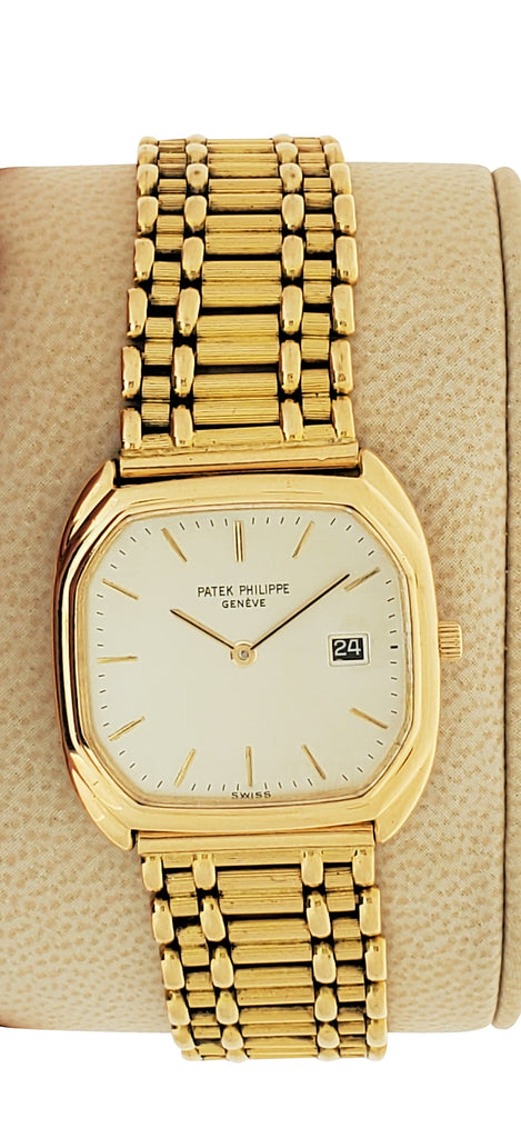 Patek Philippe 3761J Vintage Mid size Unisex Quartz Cushion Bracelet watch Circa 1980's