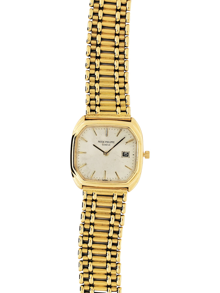 Patek Philippe 3761J Vintage Mid size Unisex Quartz Cushion Bracelet watch Circa 1980's