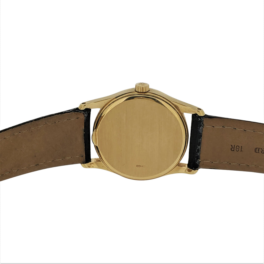 Patek Philippe 3796D Calatrava Watch 18K Gold water resistant  hobnail bezel, Circa 1990