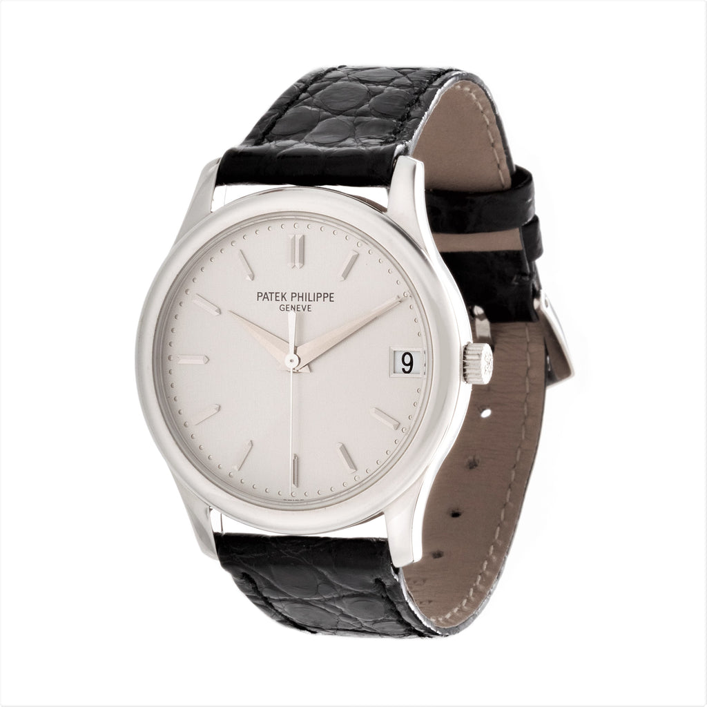 Patek Philippe 3998P Automatic Platinum Calatrava Watch circa 1999