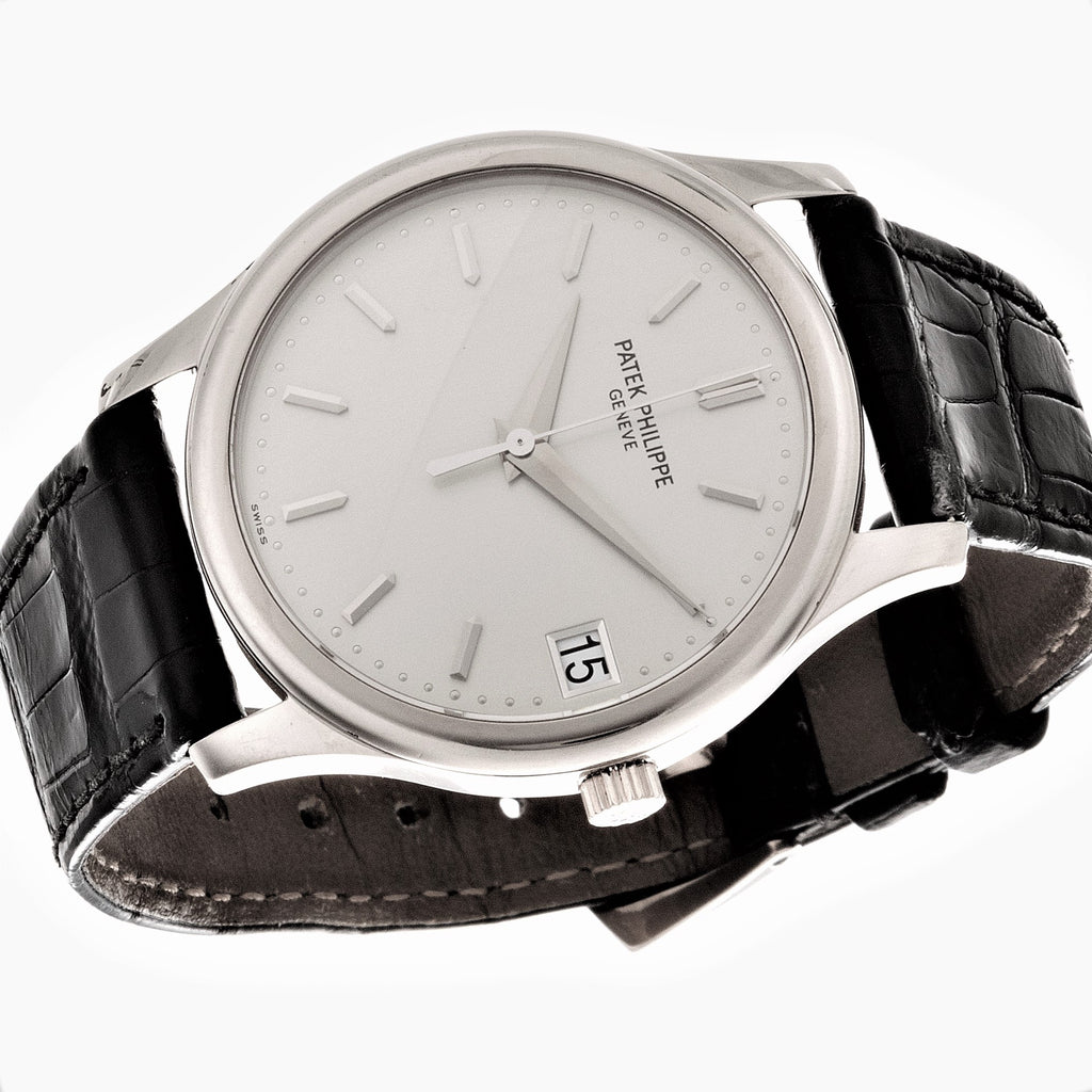 Patek Philippe 3998P Automatic Platinum Calatrava Watch circa 1999
