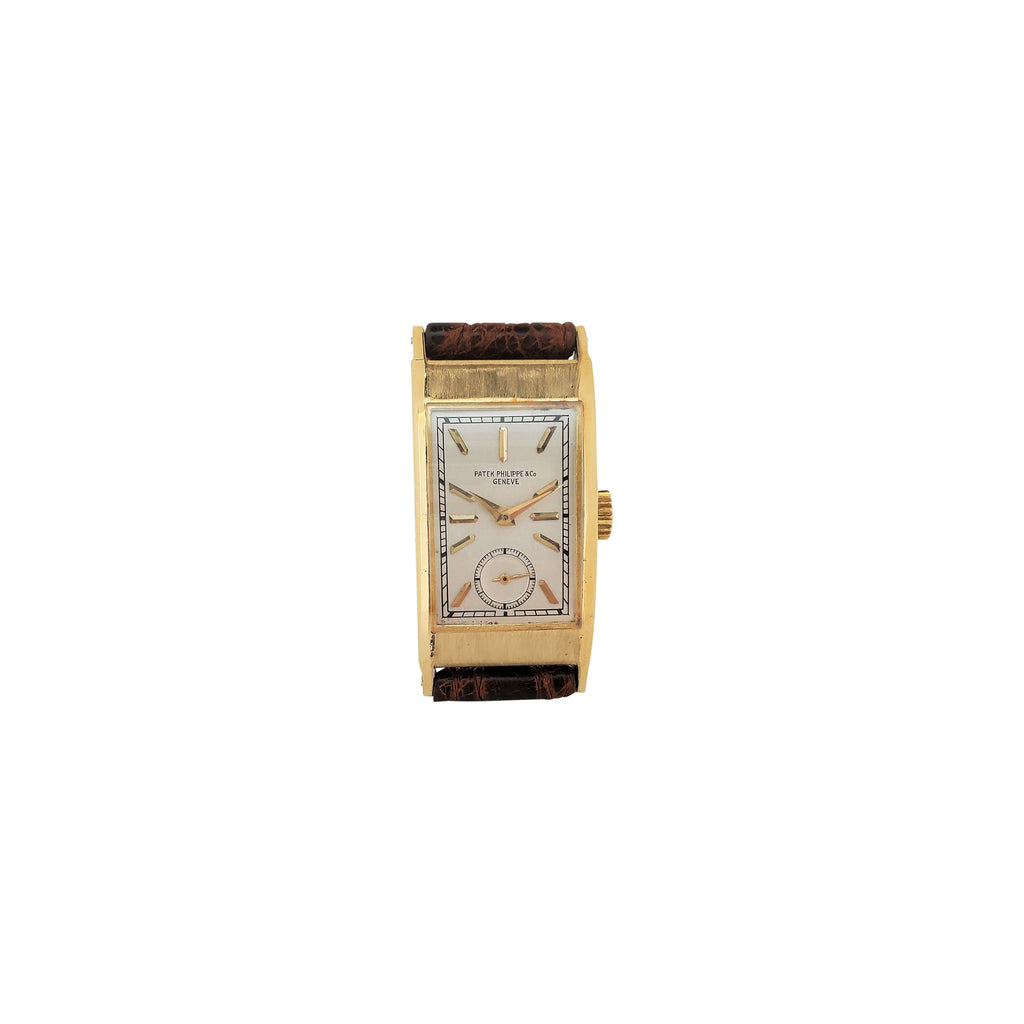 Patek Philippe 425J "Tegolino" Iconic Vintage  Art Deco Watch in Yellow Gold Circa 1940