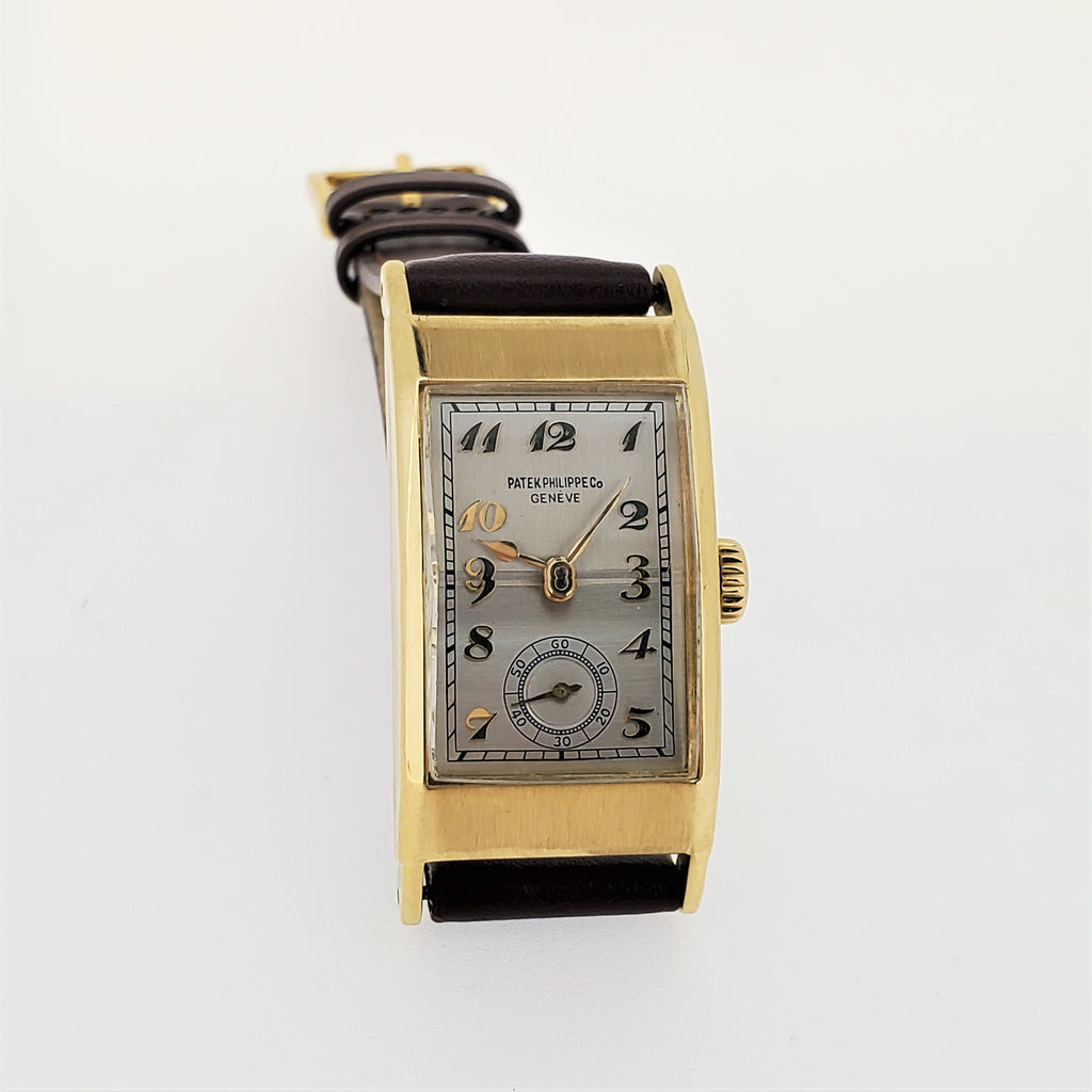 Patek Philippe 425J Vintage Iconic Art Deco "Tegolino" Watch with Breguet Dial, Circa 1950's