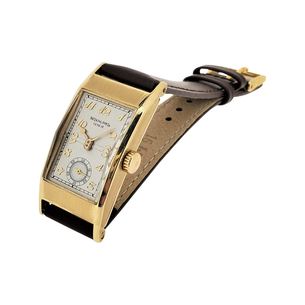 Patek Philippe 425J Vintage Iconic Art Deco "Tegolino" Watch with Breguet Dial, Circa 1950's