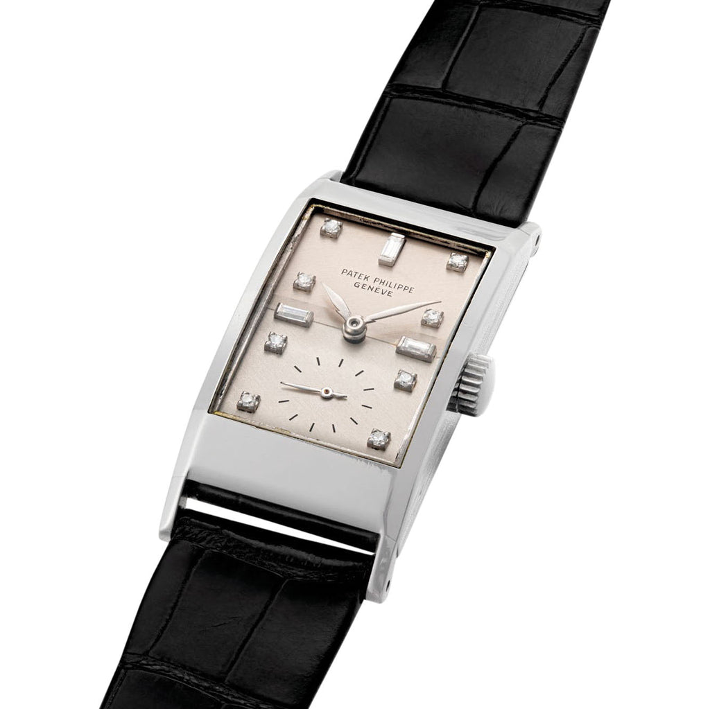 Patek Philippe 425P Vintage Iconic Tegolino Platinum Art Deco Watch Circa 1937