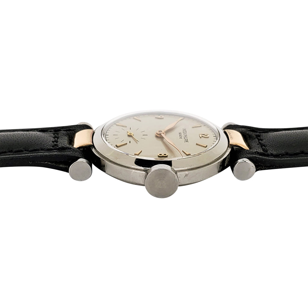 Patek Philippe 453AR Rare Stainless Steel & Rose Gold Calatrava Watch circa 1928