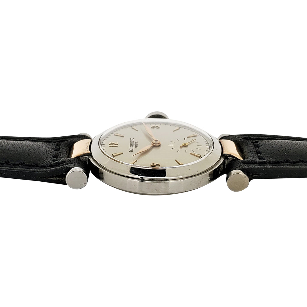 Patek Philippe 453AR Rare Stainless Steel & Rose Gold Calatrava Watch circa 1928