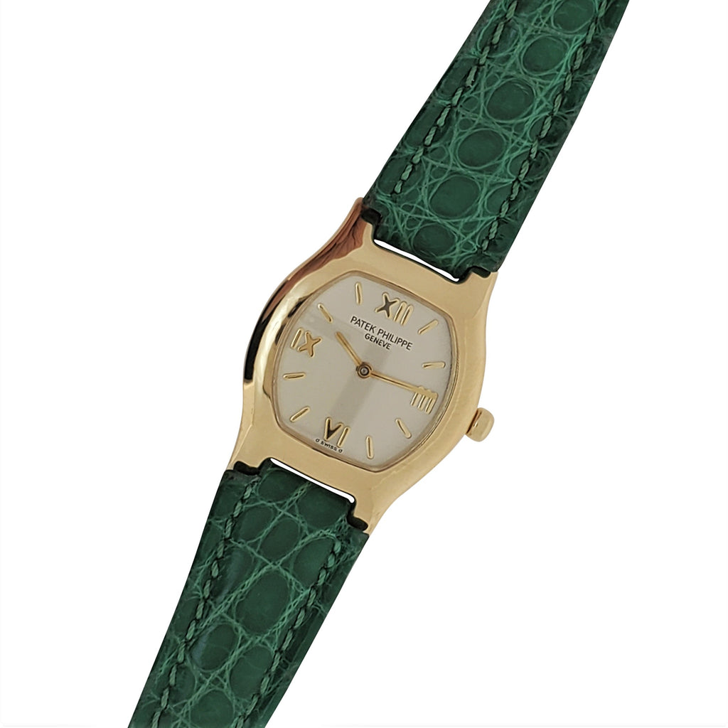 Patek Philippe 4850J Ladies Tonneau Cushion Shaped Watch circa 1997