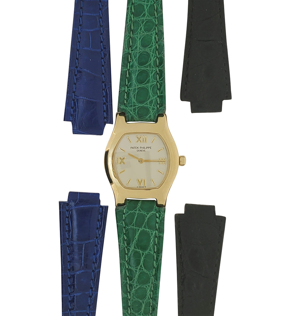 Patek Philippe 4850J Ladies 18K Gold Tonneau/Tortue Shape Watch, Circa 1997