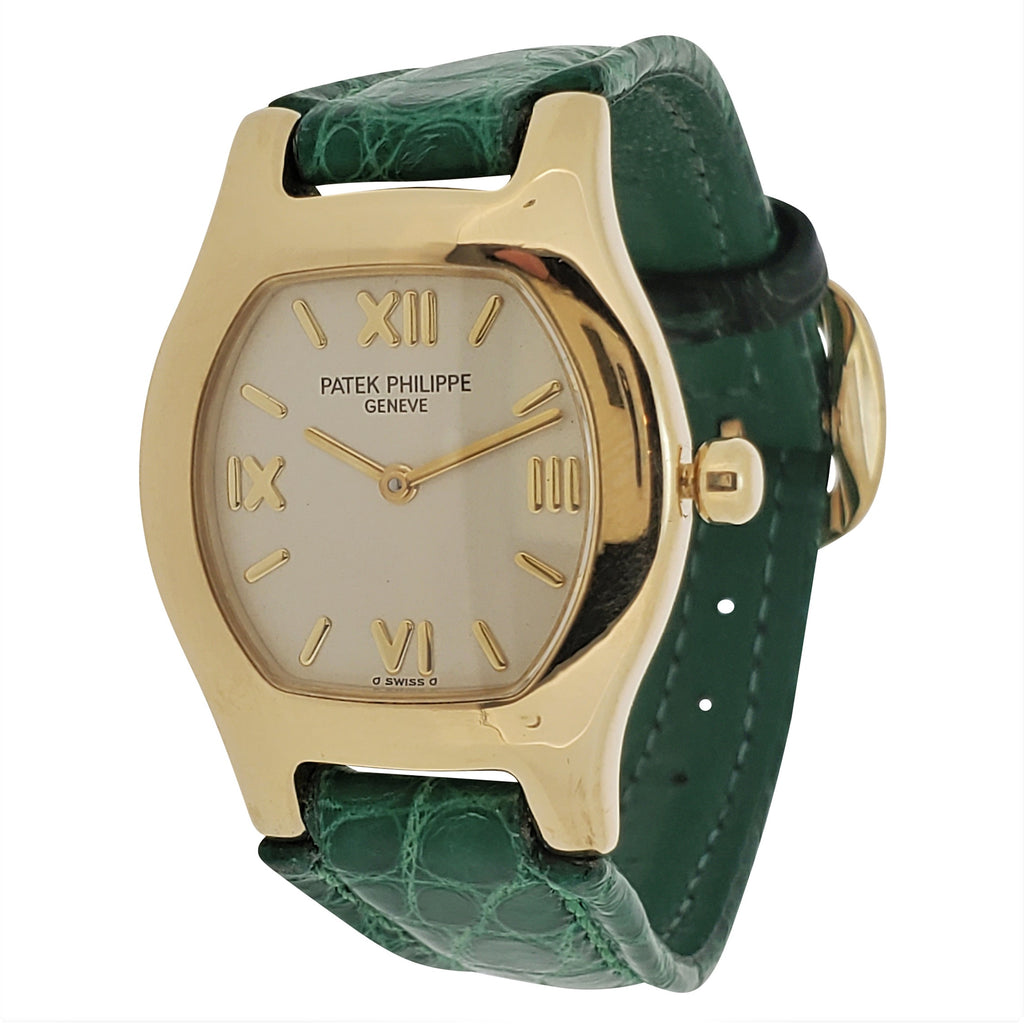 Patek Philippe 4850J Ladies Tonneau Cushion Shaped Watch circa 1997