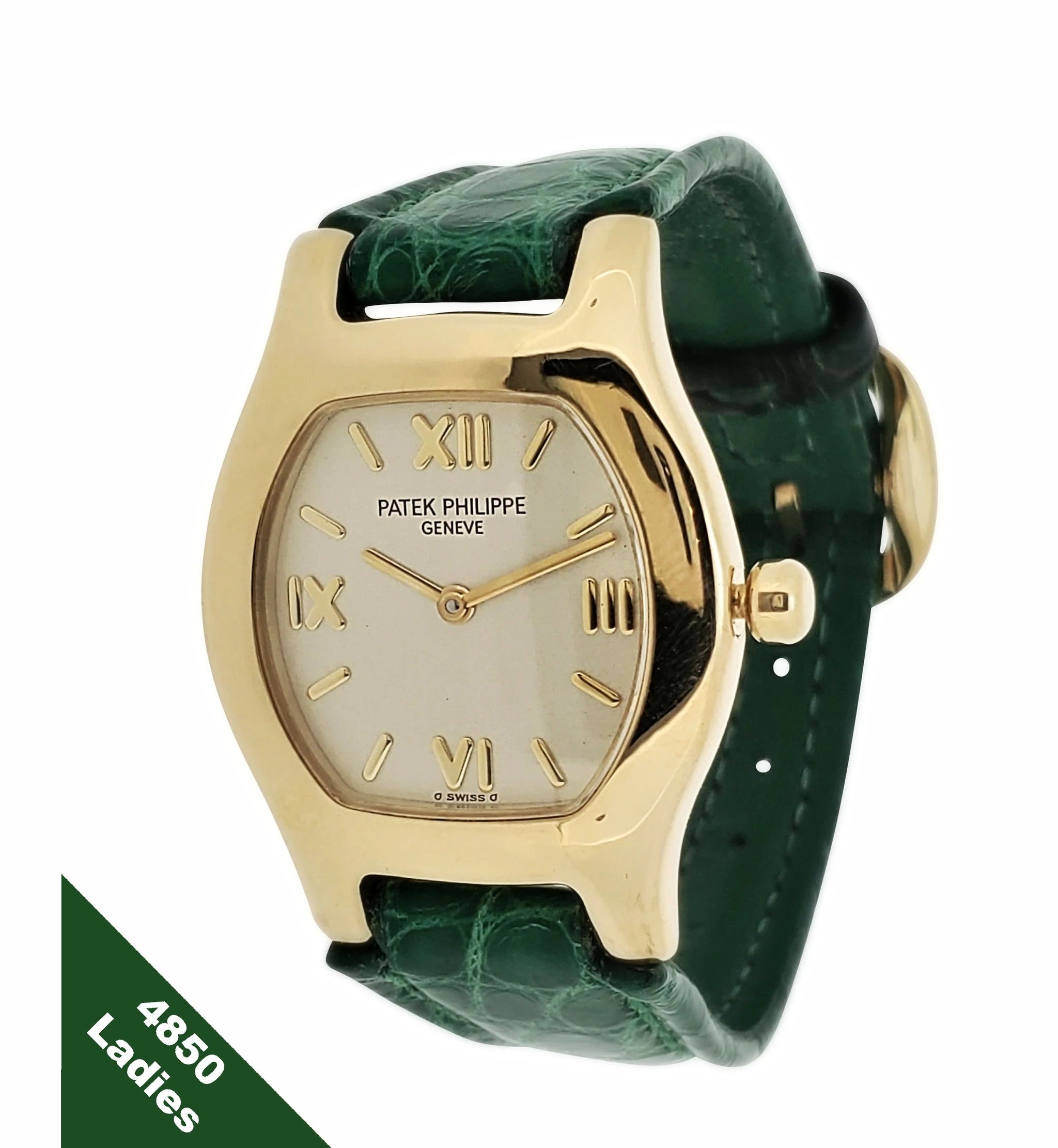 Patek Philippe 4850J Ladies Tonneau Cushion Shaped Watch circa