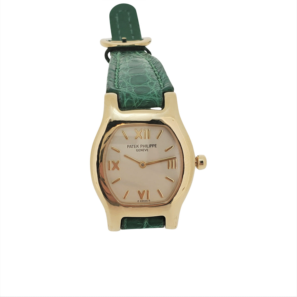 Patek Philippe 4850J Ladies Tonneau Cushion Shaped Watch circa 1997