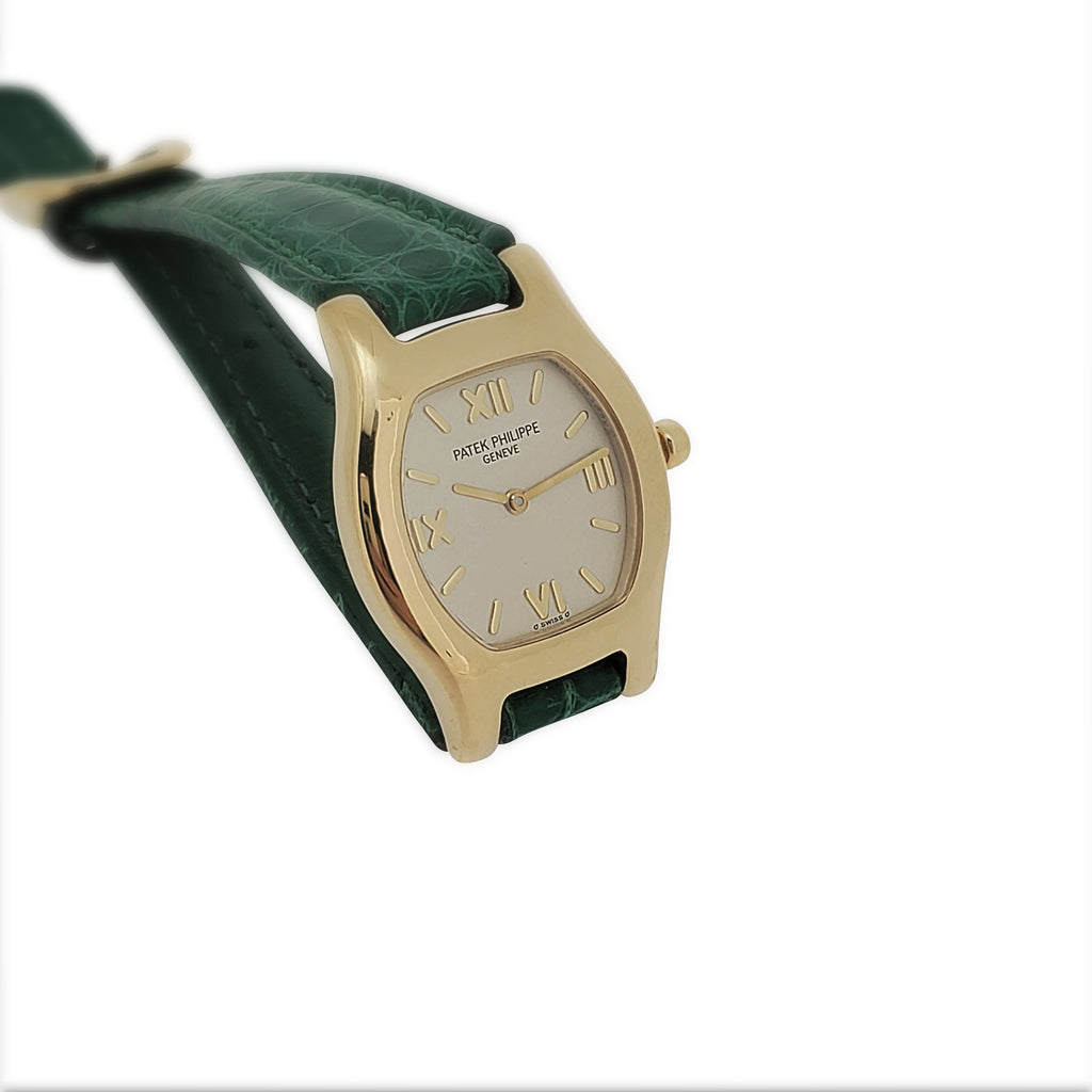 Patek Philippe 4850J Ladies Tonneau Cushion Shaped Watch circa 1997