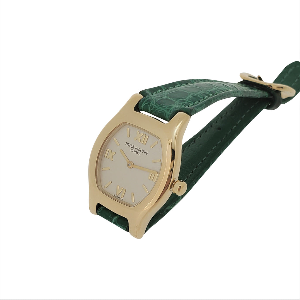 Patek Philippe 4850J Ladies Tonneau Cushion Shaped Watch circa 1997
