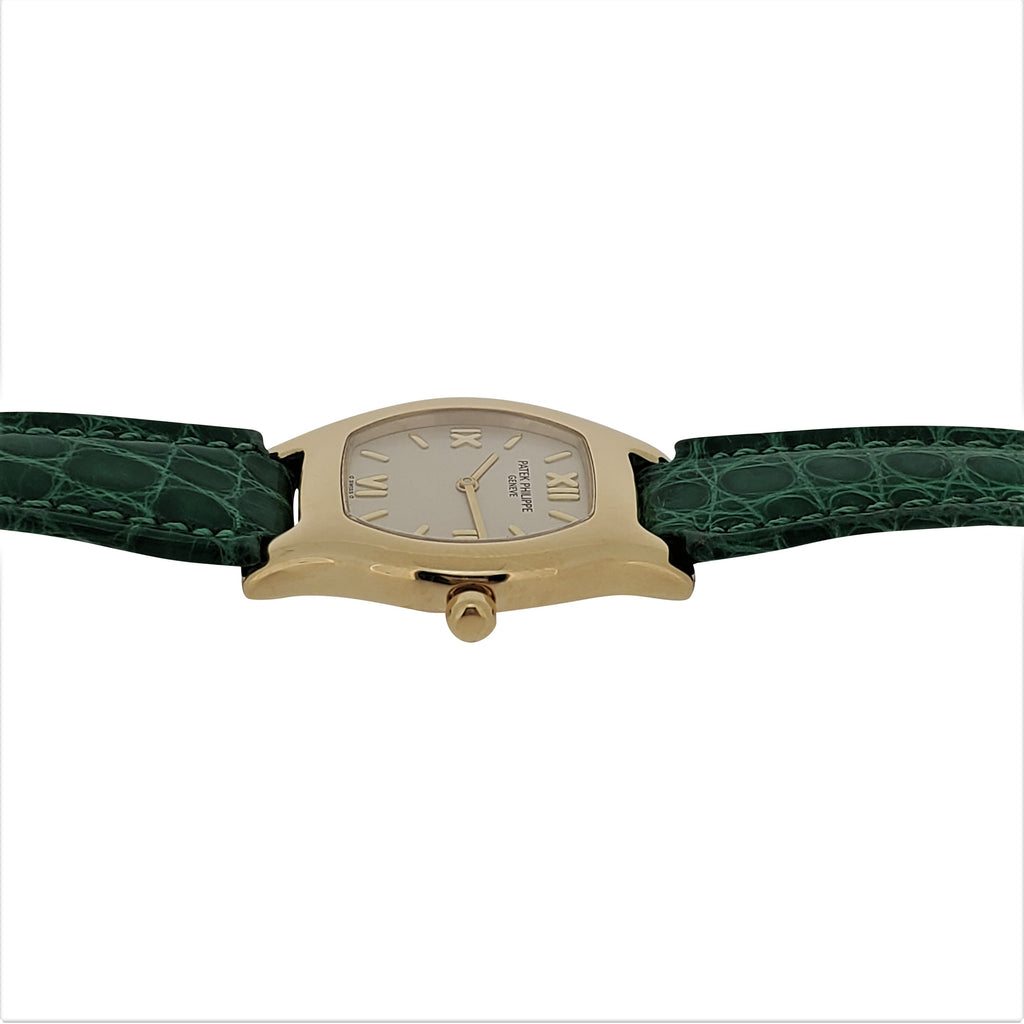 Patek Philippe 4850J Ladies 18K Gold Tonneau/Tortue Shape Watch, Circa 1997