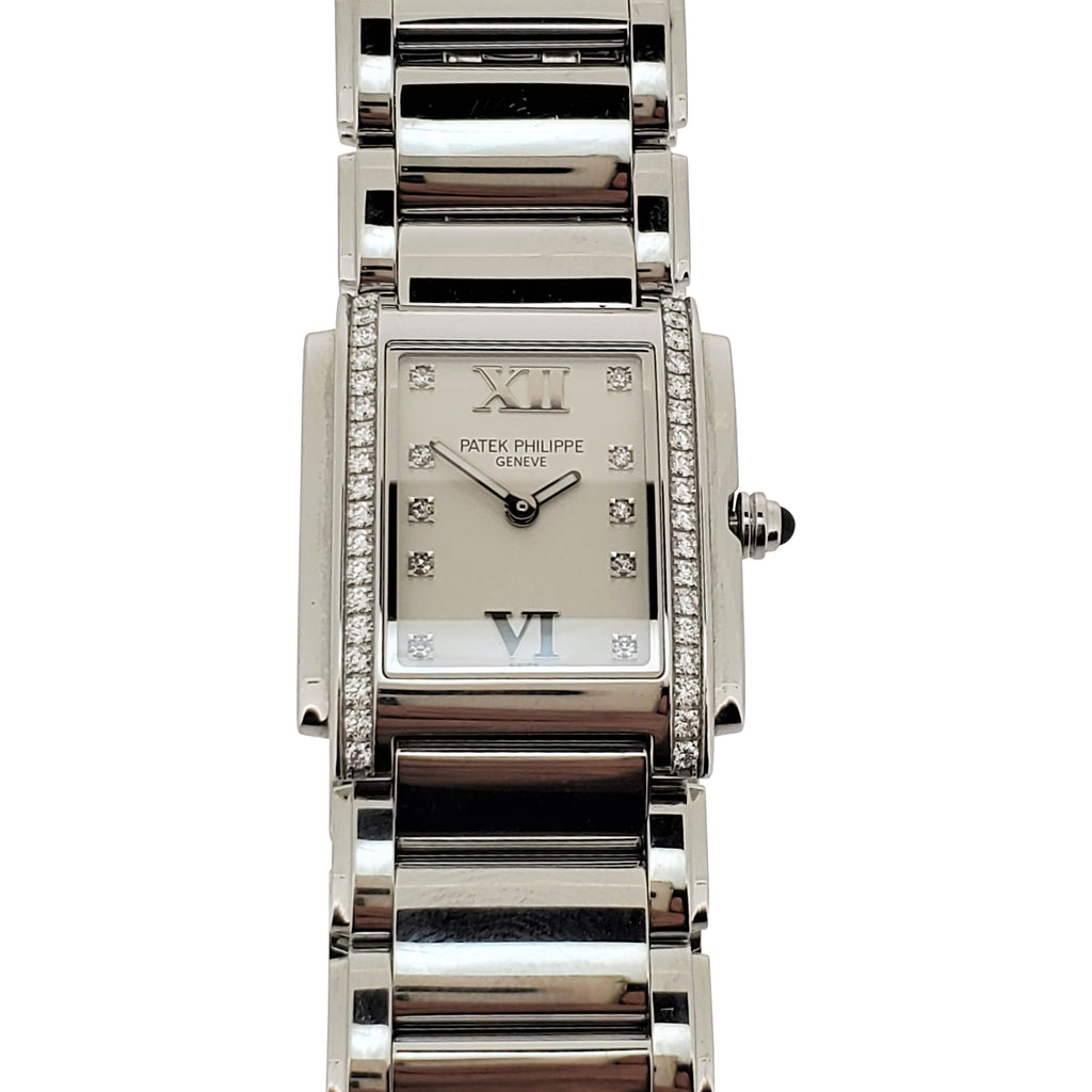 Patek Philippe 4910/1A-011 "Twenty-4"  Ladies diamond steel watch, Circa 2016 Full Set