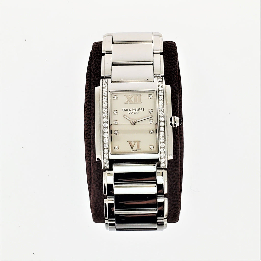 Patek Philippe 4910/1A-011 "Twenty-4"  Ladies diamond steel watch, Circa 2005