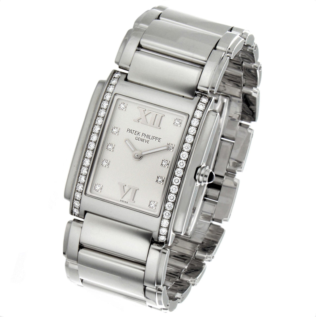 Patek Philippe 4910/1A-011 "Twenty-4"  Ladies diamond steel watch, Circa 2005