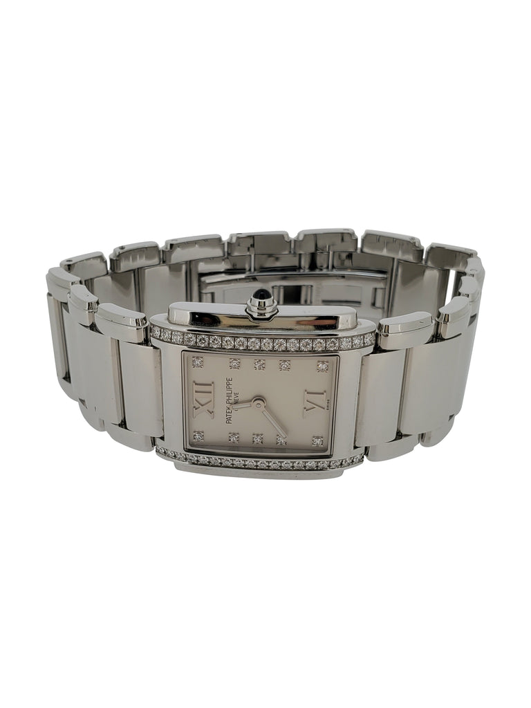 Patek Philippe 4910/1A-011 "Twenty-4"  Ladies diamond steel watch, Circa 2005
