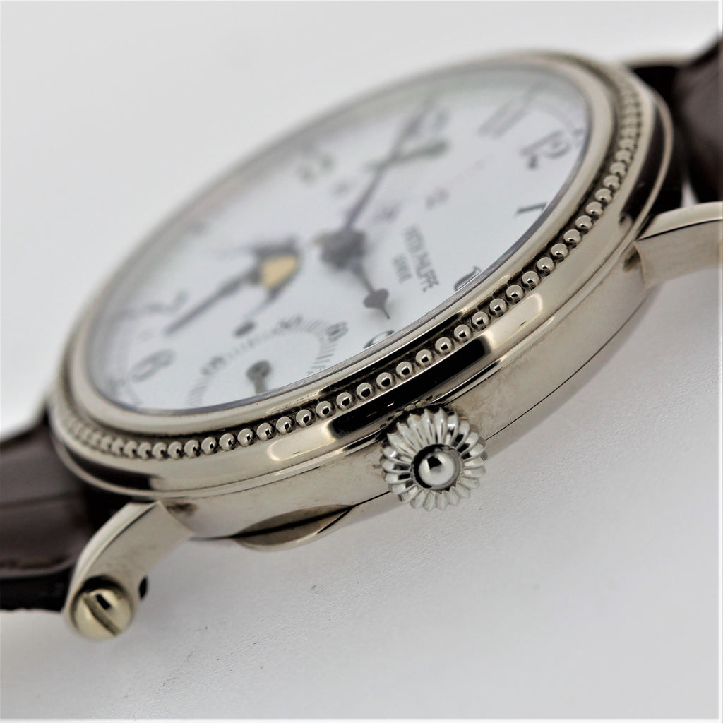 Patek Philippe 5015G Officers Case White Gold Complicated Watch circa 1997