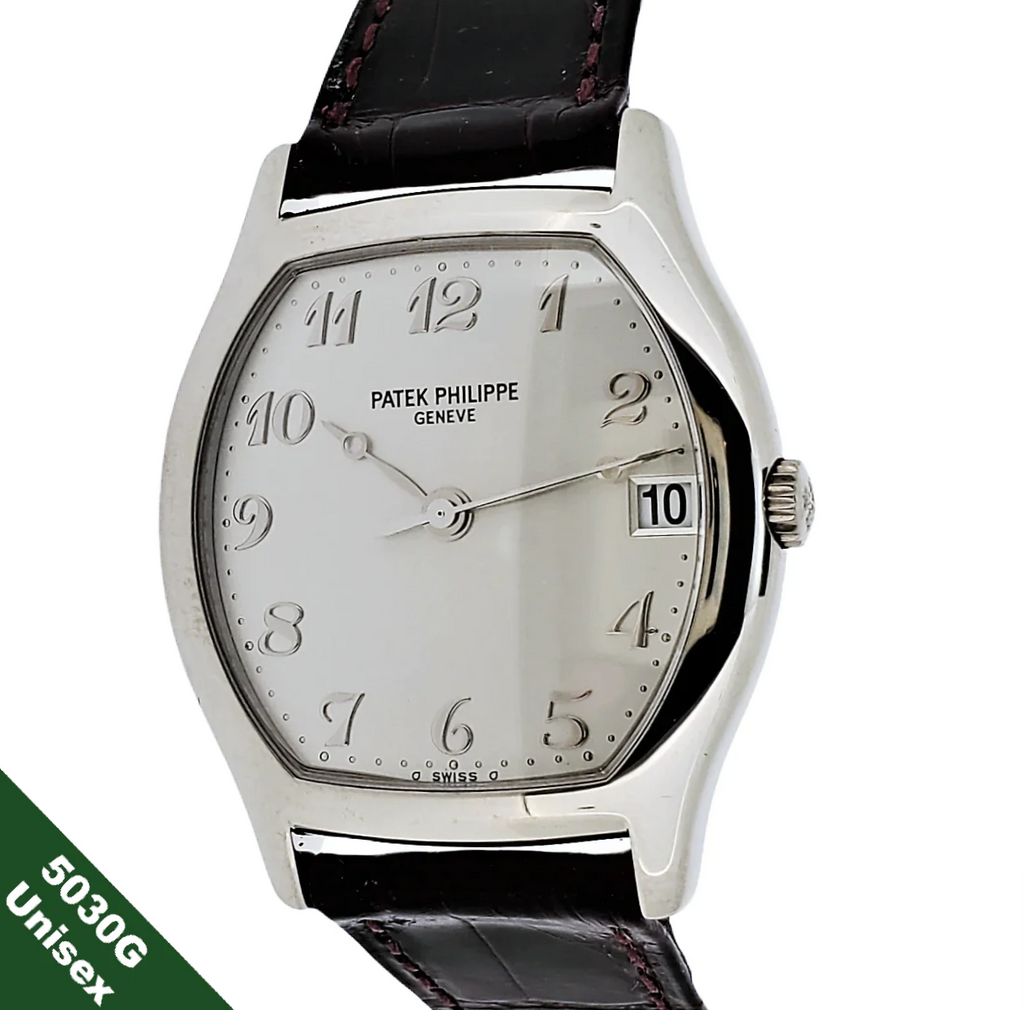 Patek Philippe 5030G White gold Automatic Tonneau shape watch Circa 2000