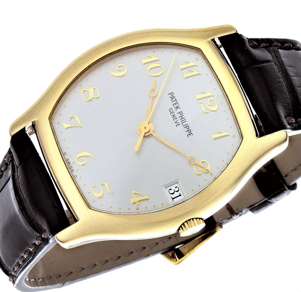 Patek Philippe 5030J Yellow gold Automatic Tonneau shape watch Circa 1995