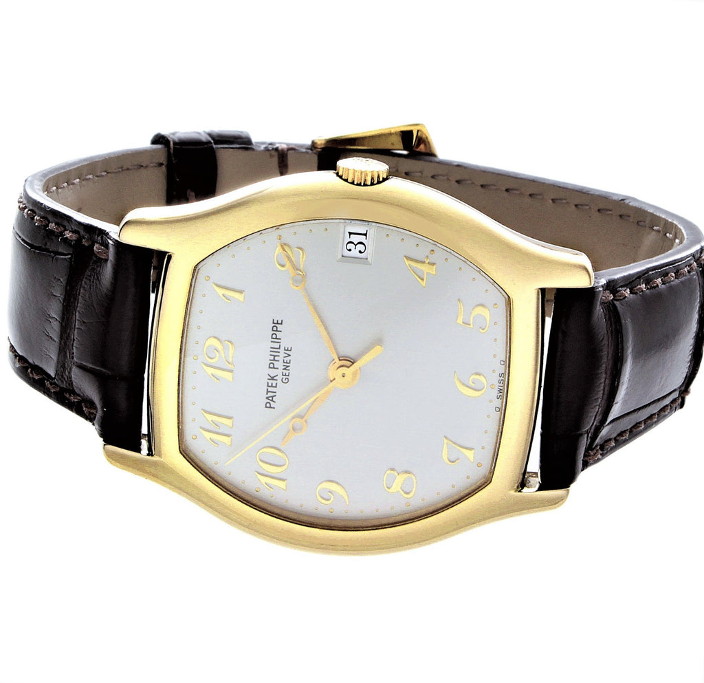 Patek Philippe 5030J Yellow gold Automatic Tonneau shape watch Circa 1995