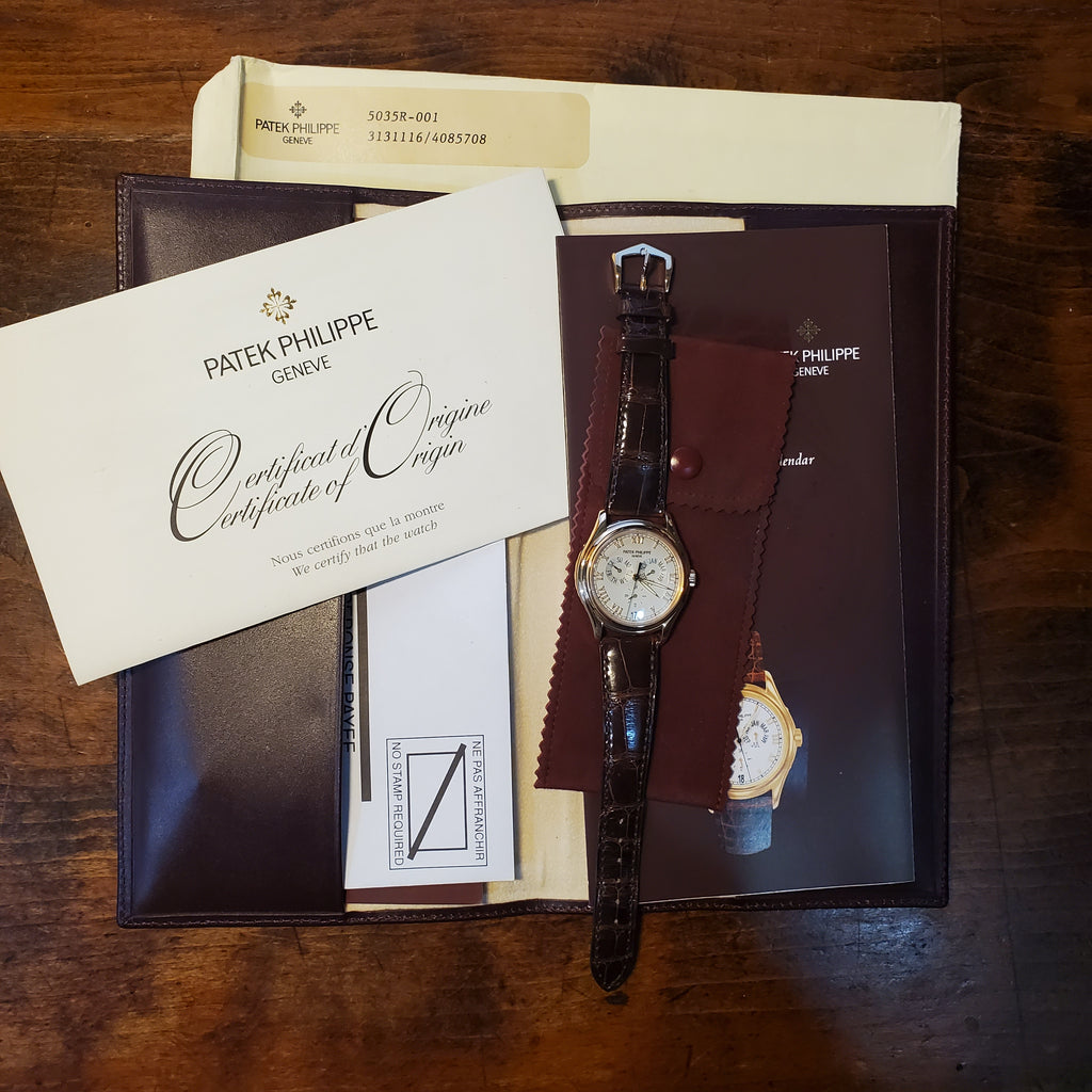 Patek Philippe 5035R Annual Calendar Complicated watch,  Circa 2000  full Set