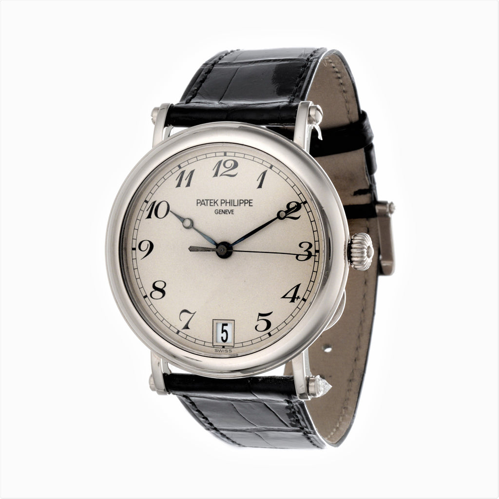 Patek Philippe 5053G Officers 36 mm hinge back  case Calatrava Circa 2001