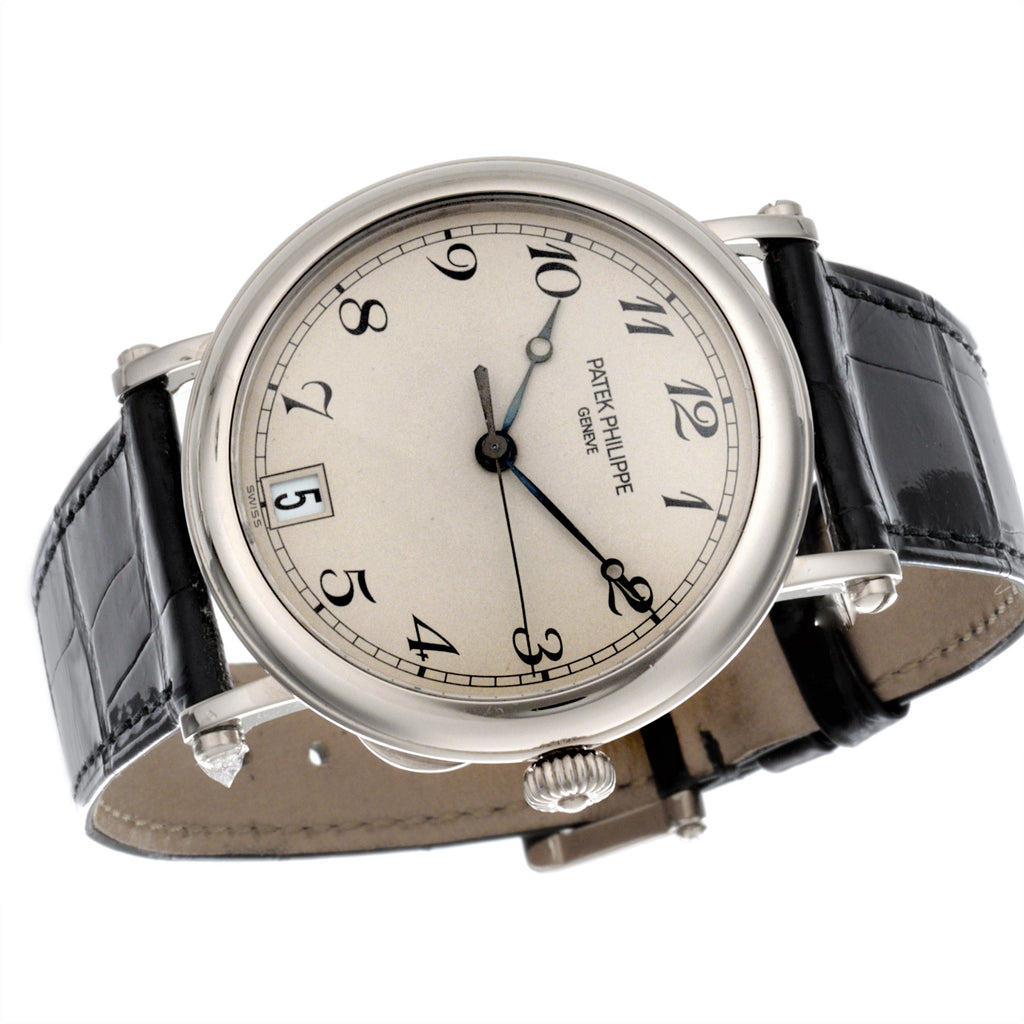 Patek Philippe 5053G Officers 36 mm hinge back  case Calatrava Circa 2001