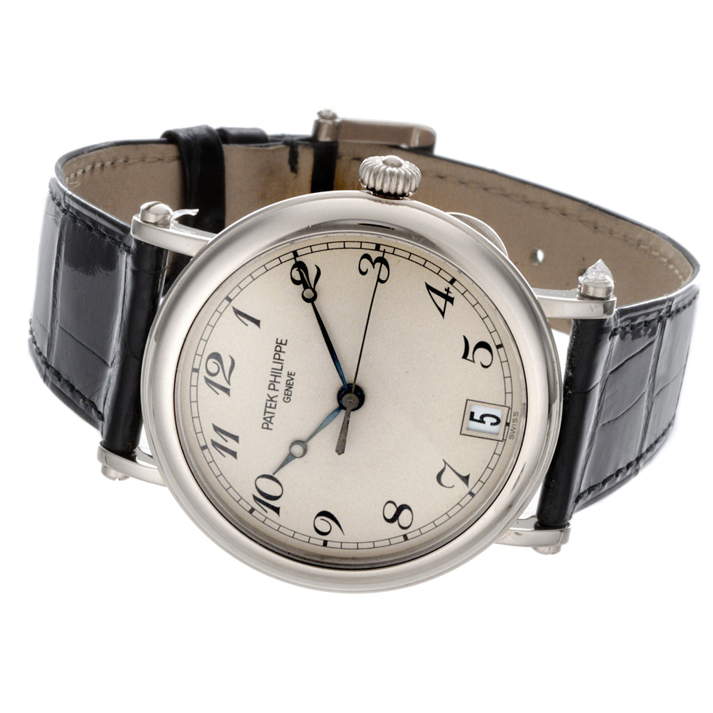 Patek Philippe 5053G Officers 36 mm hinge back  case Calatrava Circa 2001