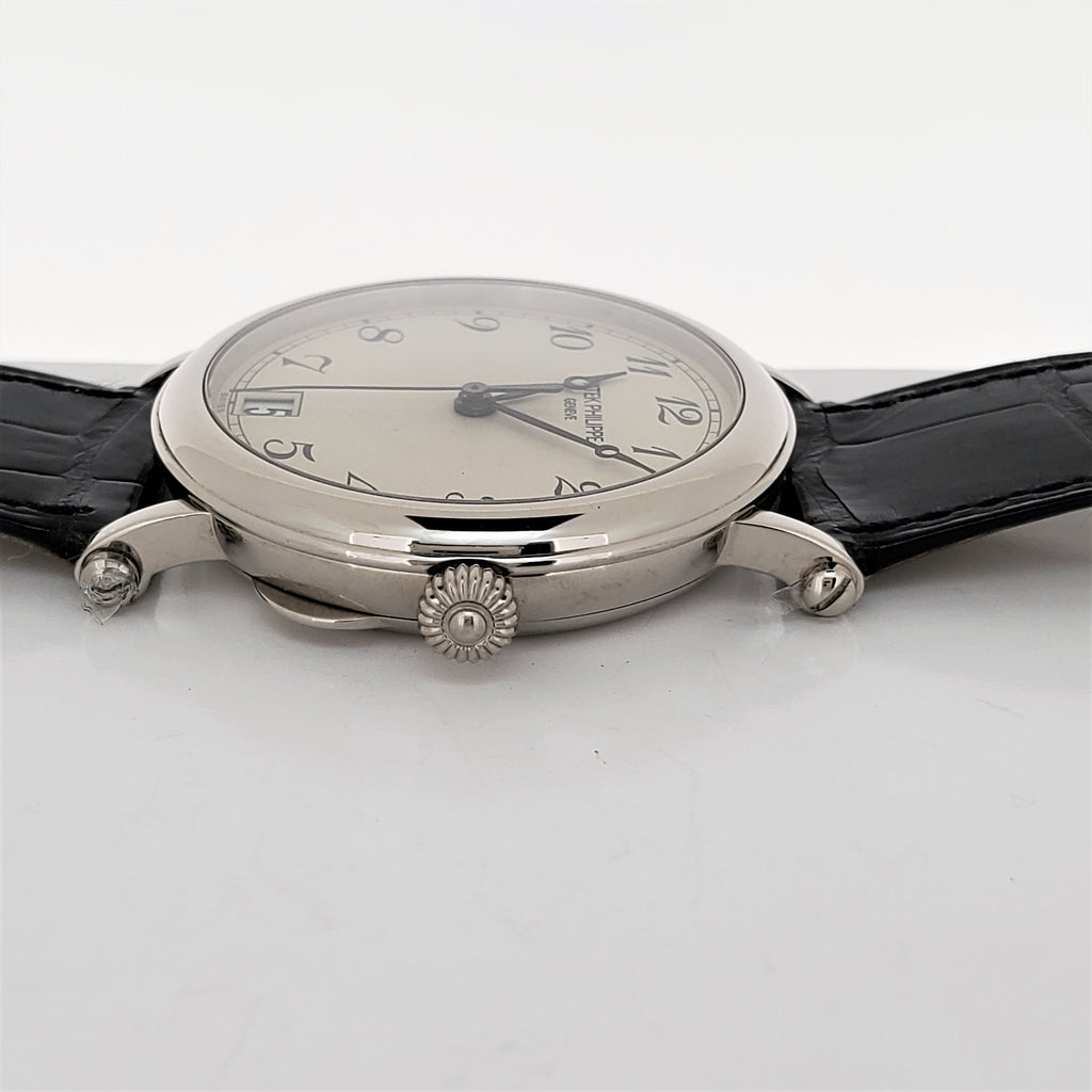 Patek Philippe 5053G Officers 36 mm hinge back  case Calatrava Circa 2001