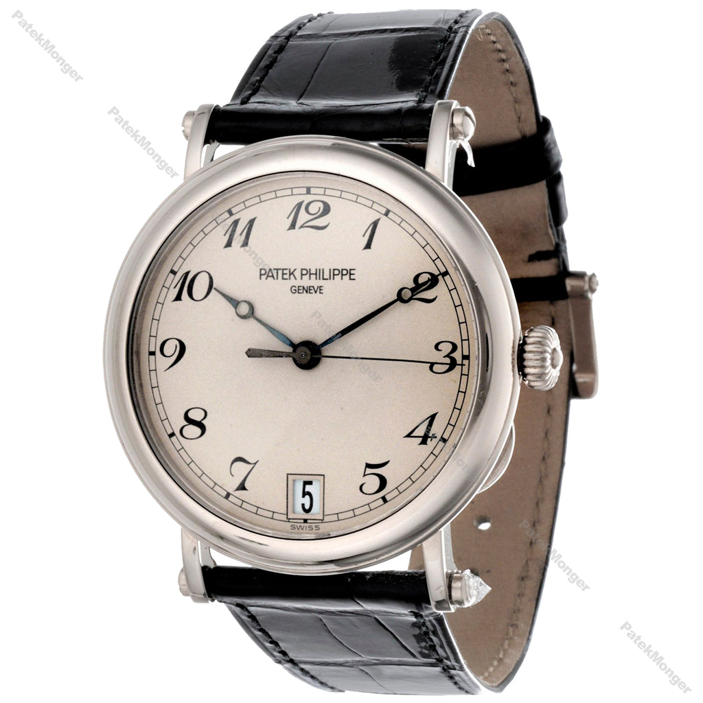 Patek Philippe 5053G Officers 36 mm hinge back  case Calatrava Circa 2001