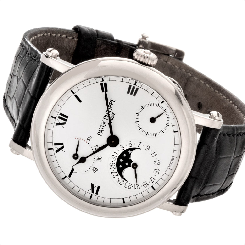 Patek Philippe 5054G-001 Complicated Officers Case Watch circa 2000