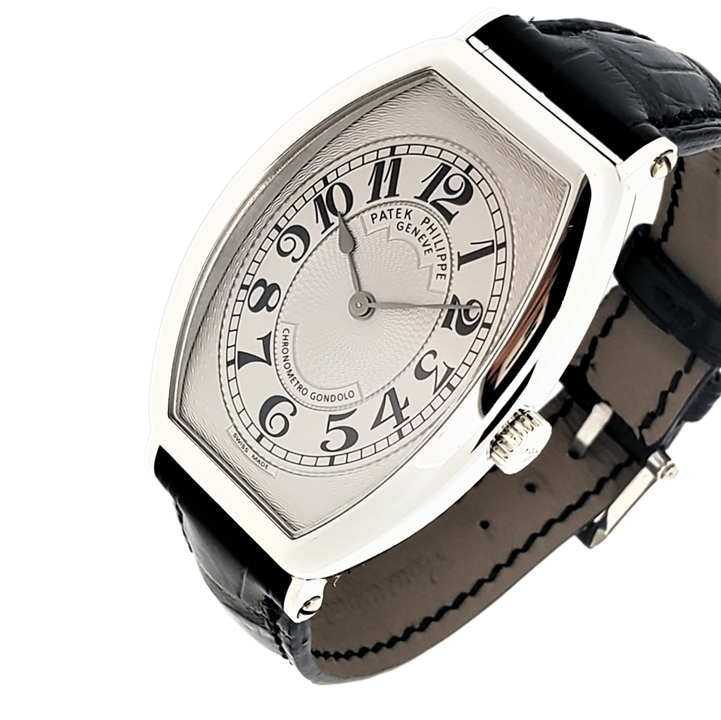 Patek Philippe 5098P Platinum Tonneau Shape Gondolo Watch Circa 2015