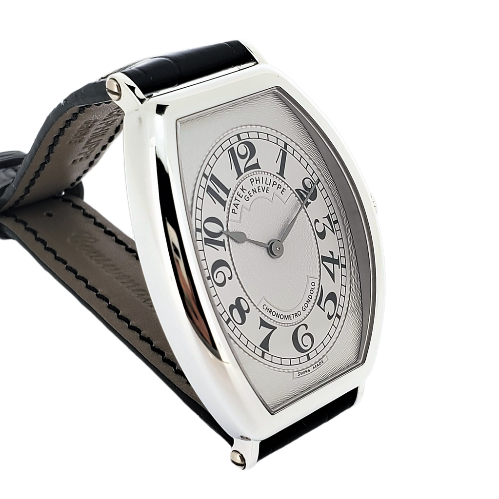 Patek Philippe 5098P Platinum Tonneau Shape Gondolo Watch Circa 2015