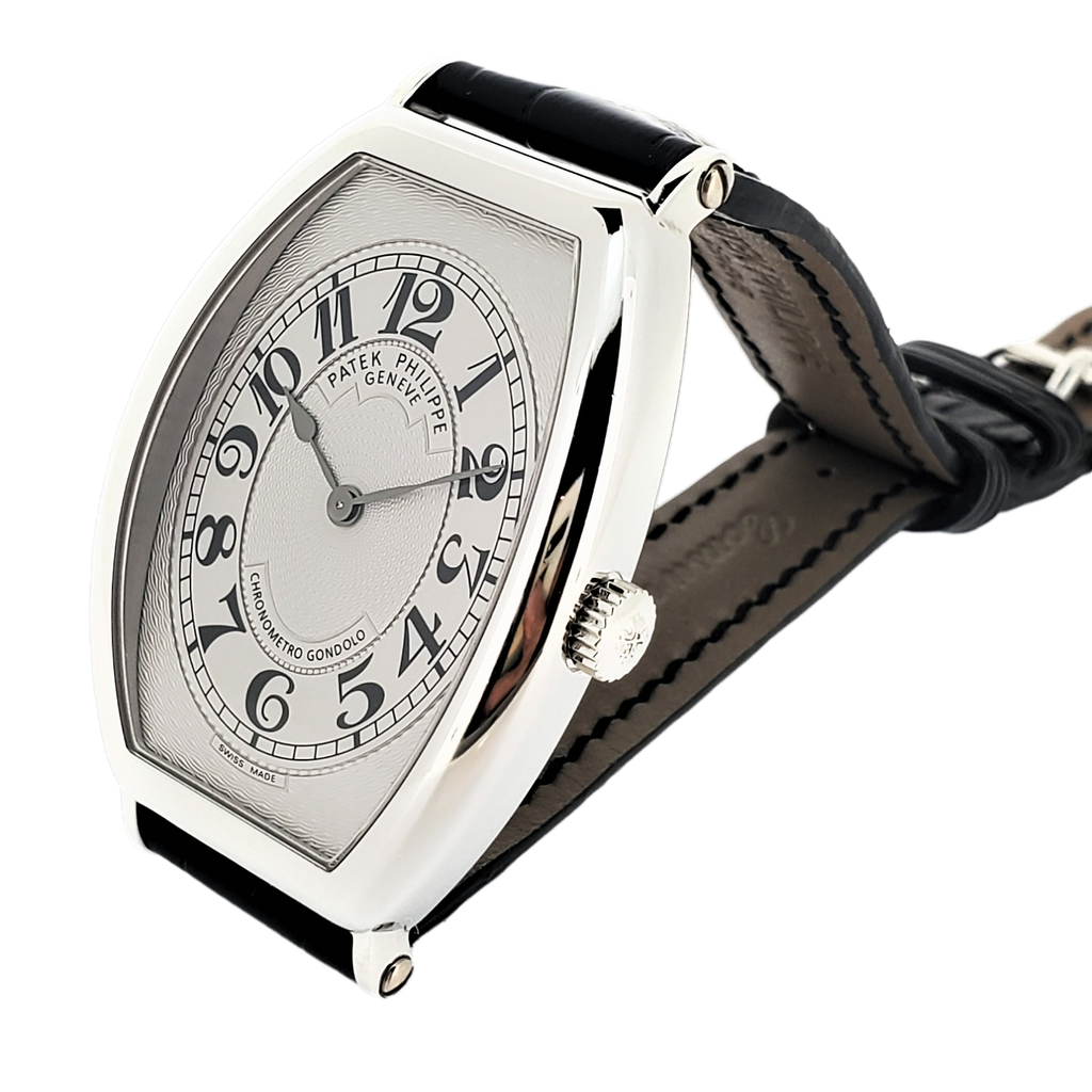 Patek Philippe 5098P Platinum Tonneau Shape Gondolo Watch Circa 2015