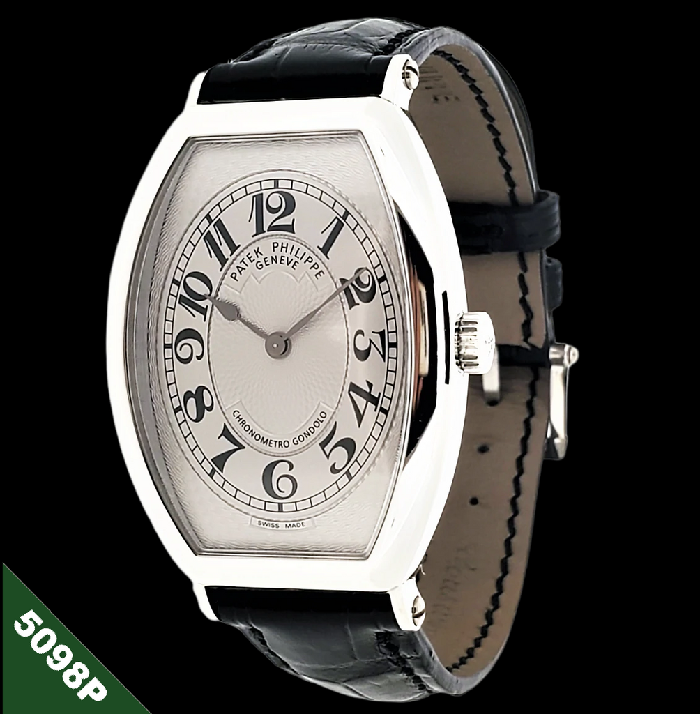 Patek Philippe 5098P Platinum Tonneau Shape Gondolo Watch Circa 2015