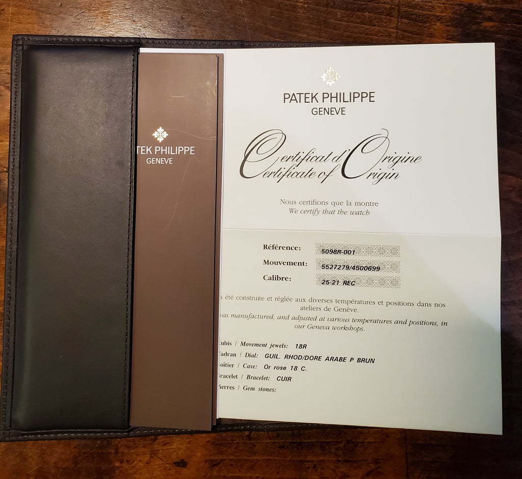 Patek Philippe 5098R Rose Gold Gondolo Watch circa 2010