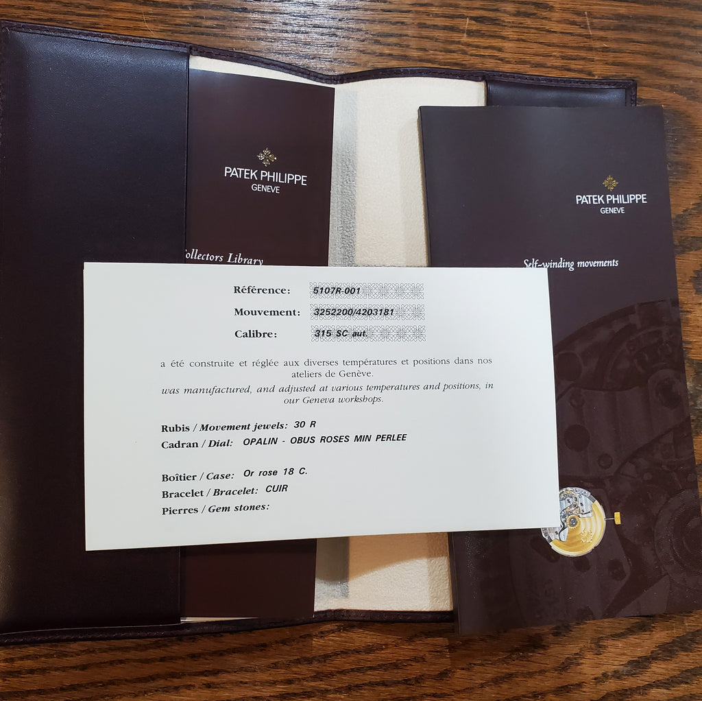 Patek Philippe 5107R Automatic Calatrava Watch 37mm,Full Set.  Circa 2003