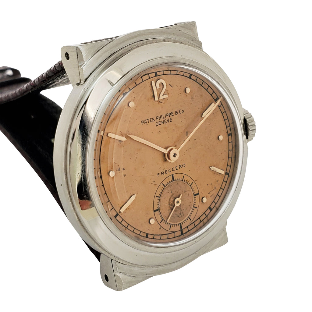 Patek Philippe 544A Vintage Stainless Steel Calatrava Watch Hooded Lugs, Circa 1940
