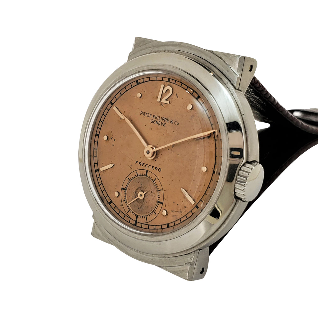 Patek Philippe 544A Vintage Stainless Steel Calatrava Watch Hooded Lugs, Circa 1940