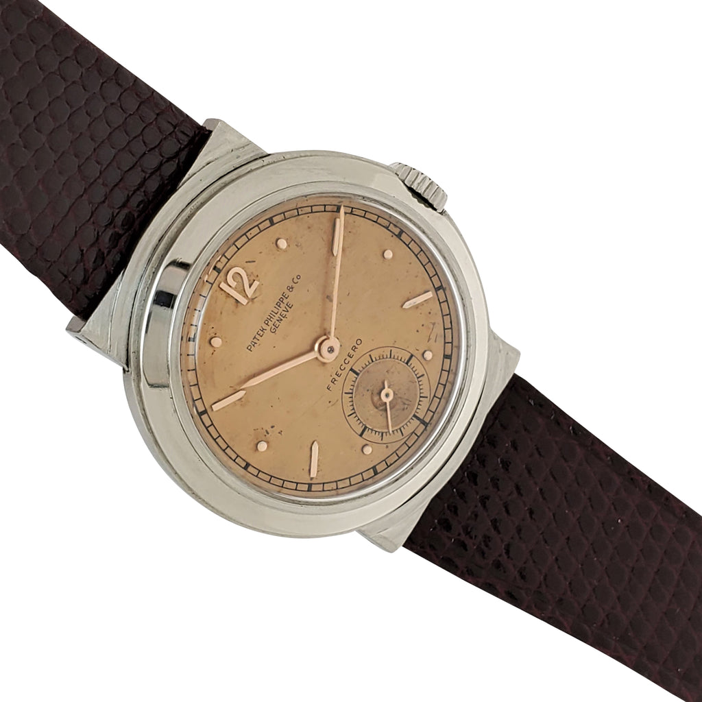 Patek Philippe 544A Vintage Stainless Steel Calatrava Watch Hooded Lugs, Circa 1940