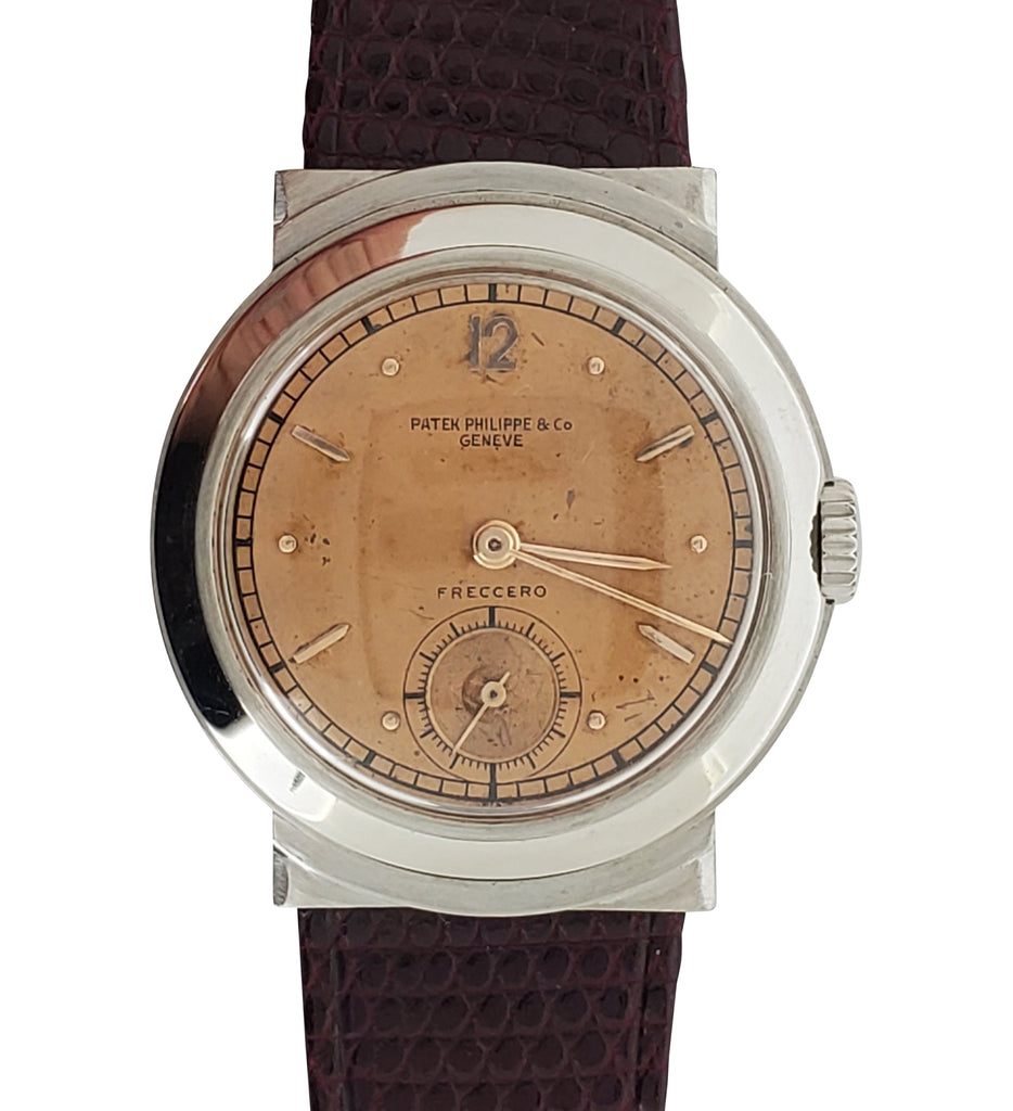 Patek Philippe 544A Vintage Stainless Steel Calatrava Watch Hooded Lugs, Circa 1940