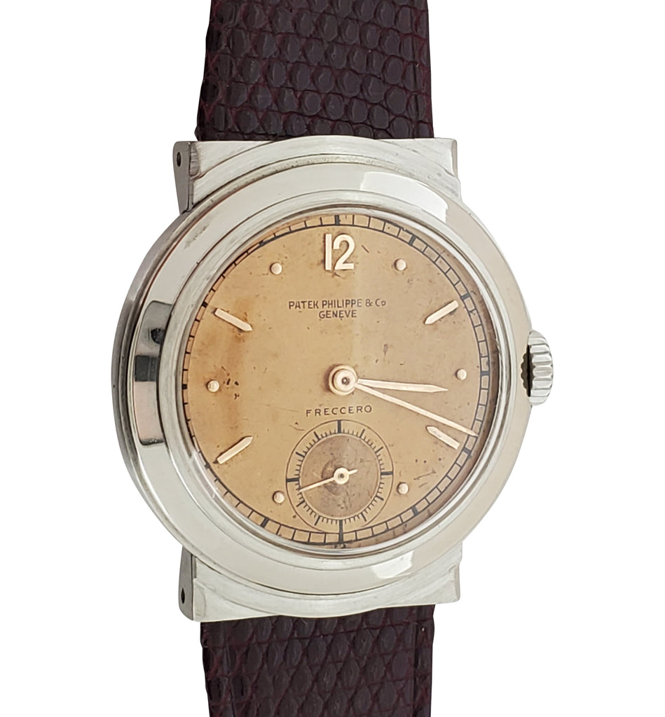 Patek Philippe 544A Vintage Stainless Steel Calatrava Watch Hooded Lugs, Circa 1940